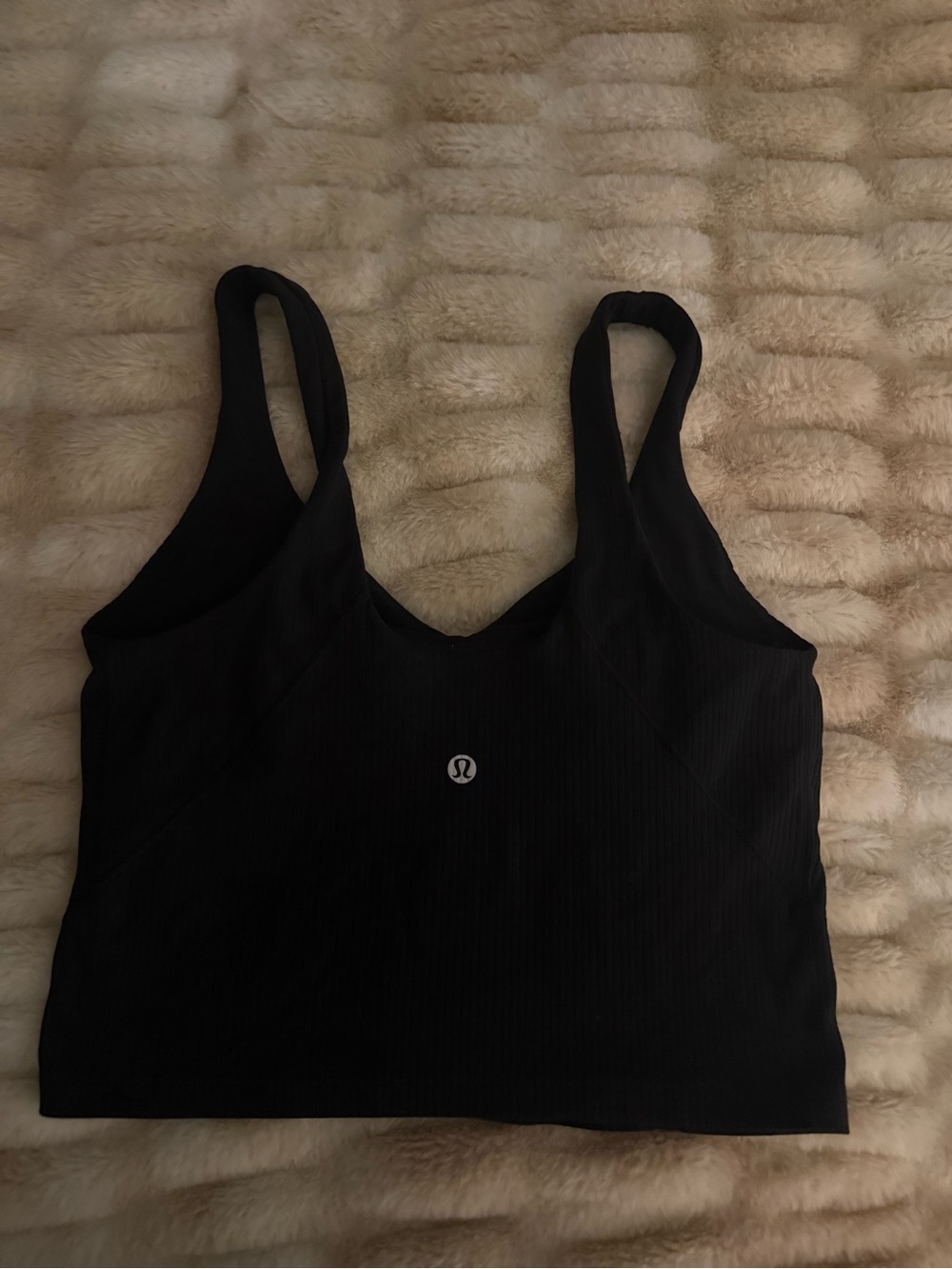 lululemon athletica Black Ribbed Tank Top